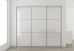 Fully Framed Sliding Wardrobe Doors Super White Glass with Horizontal Strips