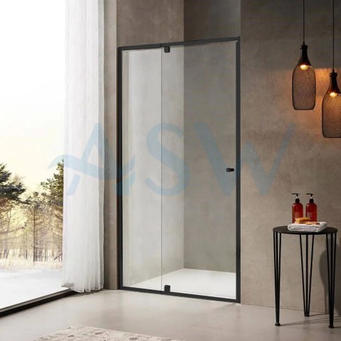 Semi Frameless Shower Screen Wall to Wall With Magnetic Pivot Door 1950H adjustable