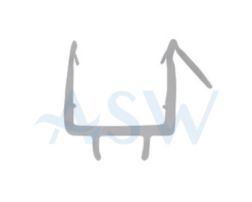 PVC Under Door Seal 3mm Fins 2100mm long