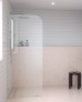 Frameless Shower Screen Fixed Free Standing Panel 2050H with Radius corner 200mm