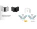Glass to Glass 90 Degree Bracket Mechanical Fixing