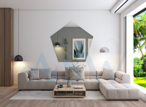 Custom Pentagon Mirror Cut to Size