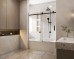 Frameless Shower Screen Wall to Wall Fixed & Sliding Door on Bathtub 1600H