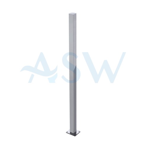 HEAVY DUTY Square 50.8mm POST with Base Plate 1300mm