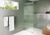 Frameless Shower Screen Fluted Glass Fixed Free Standing Panel 2000H pre-drilled holes