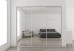 Fully Framed Sliding Wardrobe Doors Mirror with Horizontal Strips