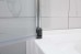 Frameless Shower Screen Pivot Swing Panel with curved corner Bathtub 1500H 6mm