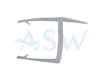 PVC Hinge Gap Seal 2100mm long to suit 10mm glass