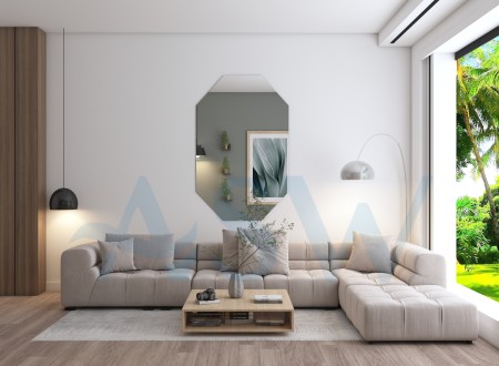 Custom Irregular Octagon Mirror Cut to Size