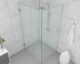 Frameless Shower screen Corner Door hinged from wall & Infill & Return 2050H