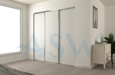 Fully Framed Sliding Wardrobe Doors Vinyl Finish