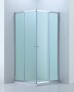Semi Frameless Shower Screen Corner Entry with Double Sliding Doors 2000H Adjustable