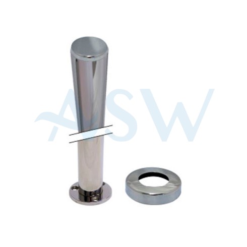 HEAVY DUTY 50mm Round Set Post W/ Base Plate 1300H