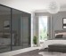 Fully Framed Sliding Wardrobe Doors Grey Mirror