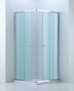 Semi Frameless Shower Screen Corner Entry with Double Sliding Doors 2000H Adjustable