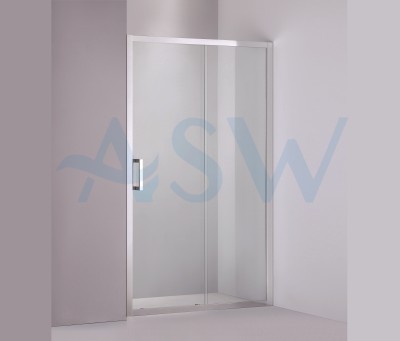 Semi Frameless Shower Screen Wall to Wall with Sliding Door 2000H Adjustable
