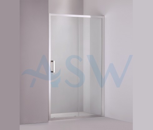 Semi Frameless Shower Screen Wall to Wall with Sliding Door 2000H Adjustable