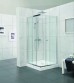 Semi Frameless Shower Screen Corner Entry with Double Sliding Doors 2000H Adjustable