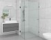 Frameless Shower Screen Corner Door hinged of wall & Return 2050H